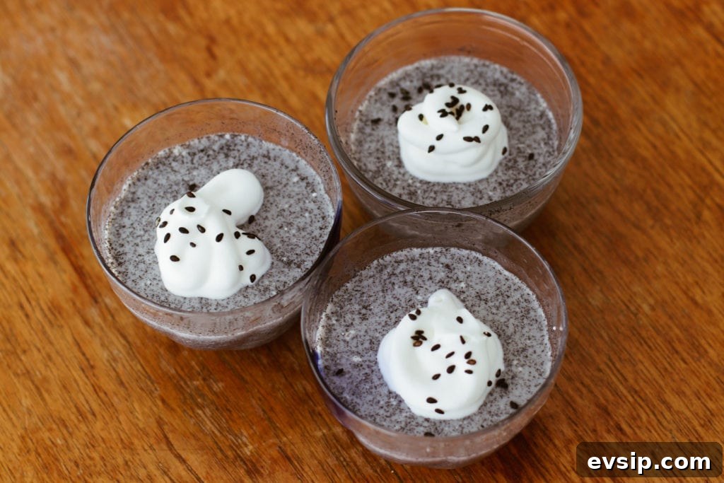 Silky Japanese Black Sesame Pudding Recipe for Home Cooks 2 Black sesame pudding