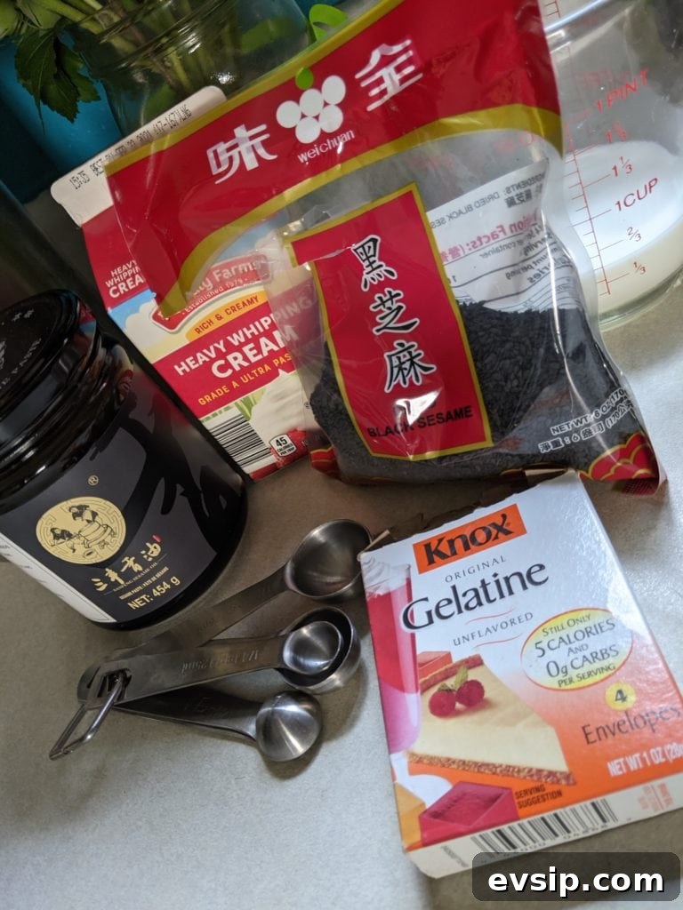 Silky Japanese Black Sesame Pudding Recipe for Home Cooks 3 Black sesame pudding serving