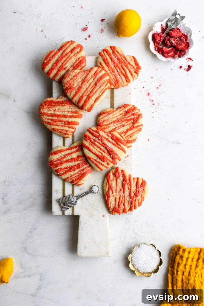 Plate of Strawberry Lemon Cookies