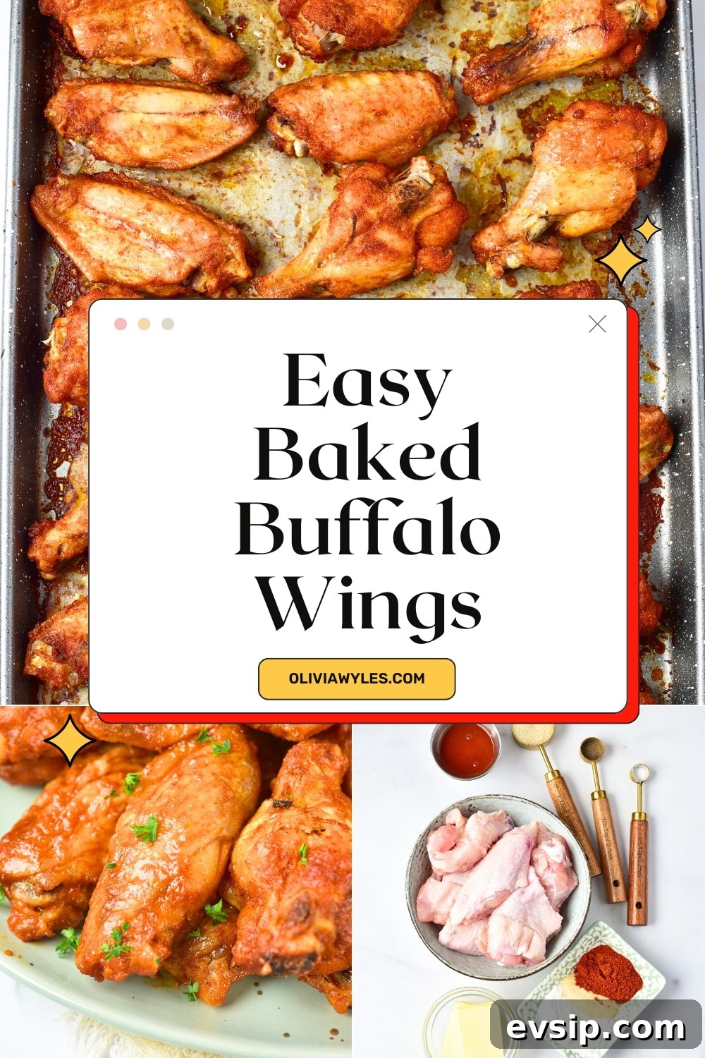 Baked Buffalo Wings Pin