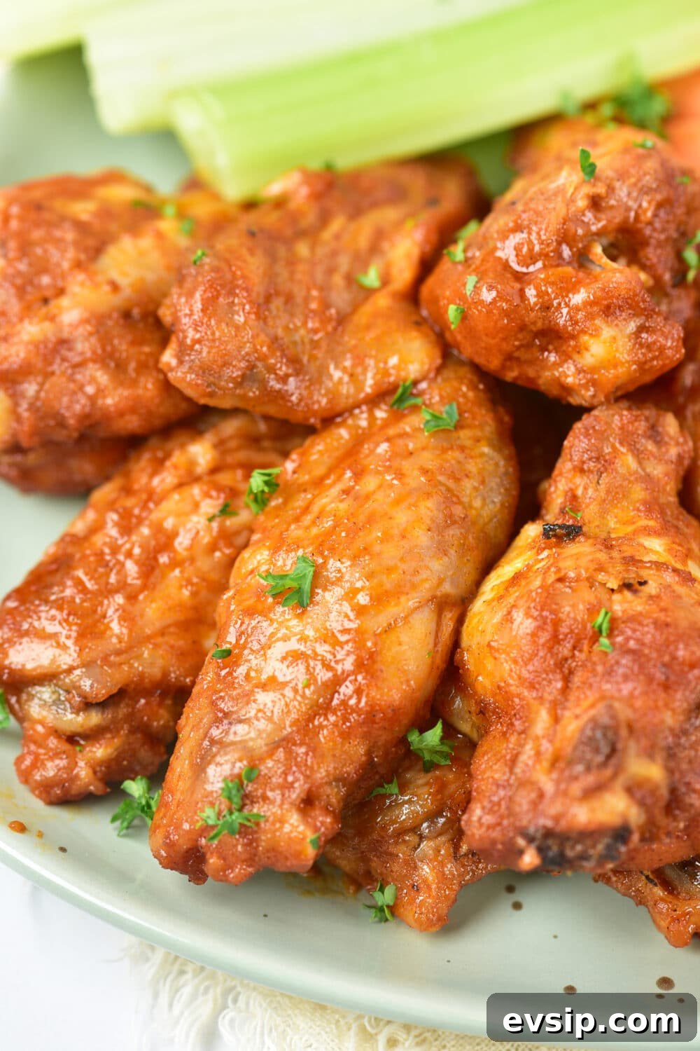 Baked Buffalo Wings closeup