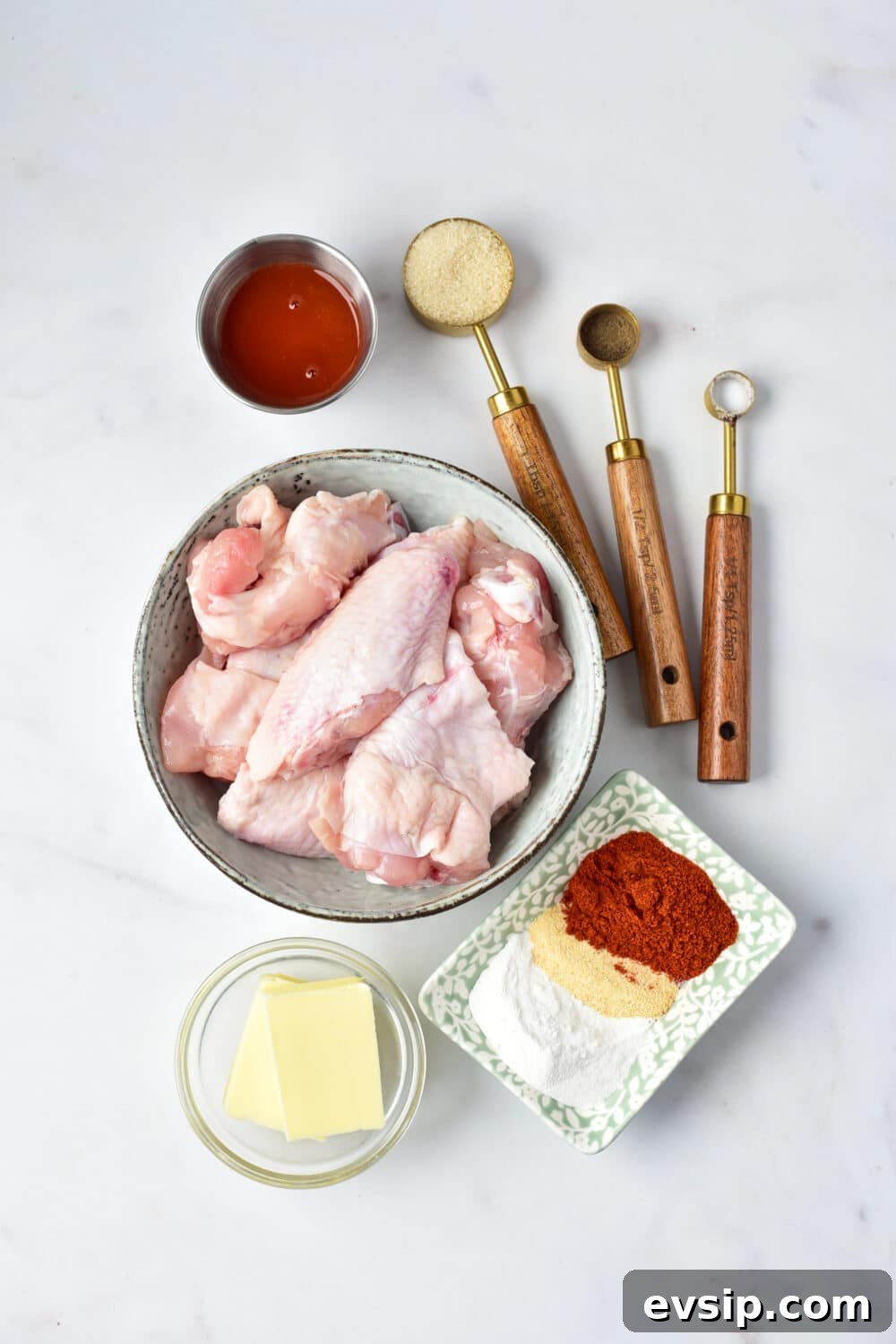 ingredients for Baked Buffalo Wings