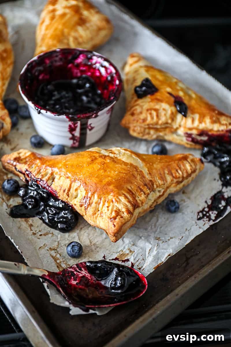 Summer Blueberry dessert turnovers