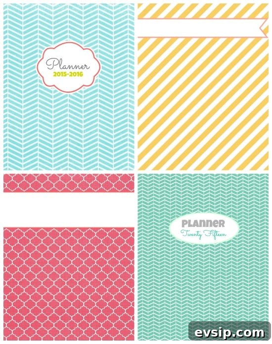 planners cover collage