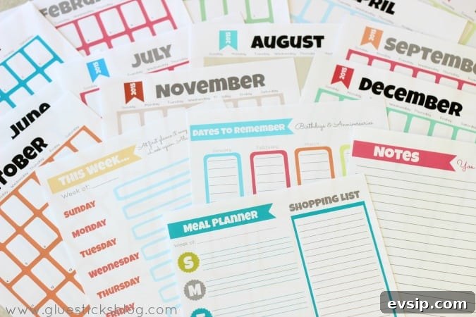 printable planner pages and calendar pages