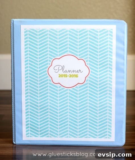 front of binder