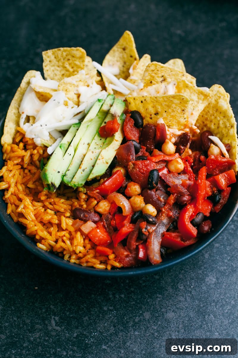 #Vegan Bean Chilli Nacho Bowl