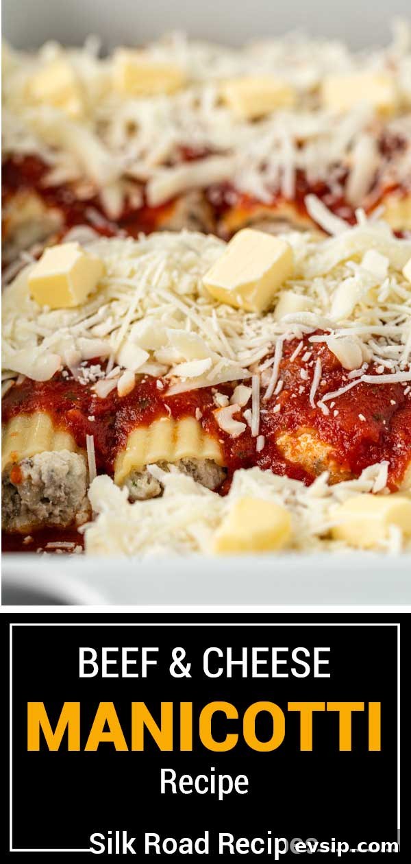 Cheesy Beef Manicotti Recipe with Homemade Marinara 10 titled image: beef & cheese manicotti recipe