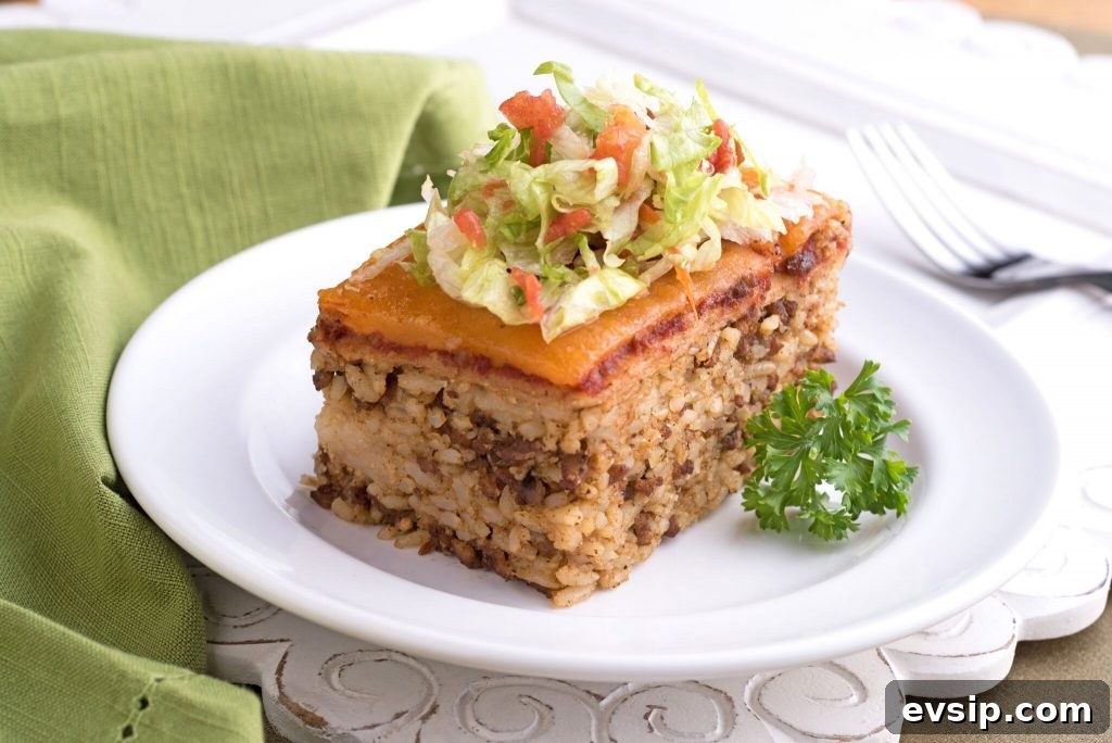 Taco Pie with Salad Topping