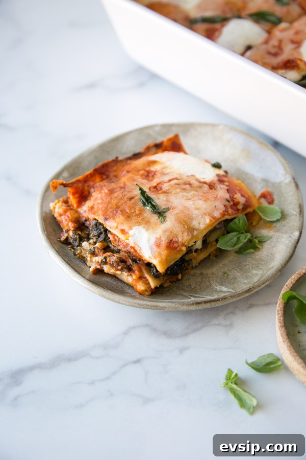 Low FODMAP Lasagna Recipe with eggplant, kale and no boil gluten-free noodles - Plus more low FODMAP vegetarian recipes!