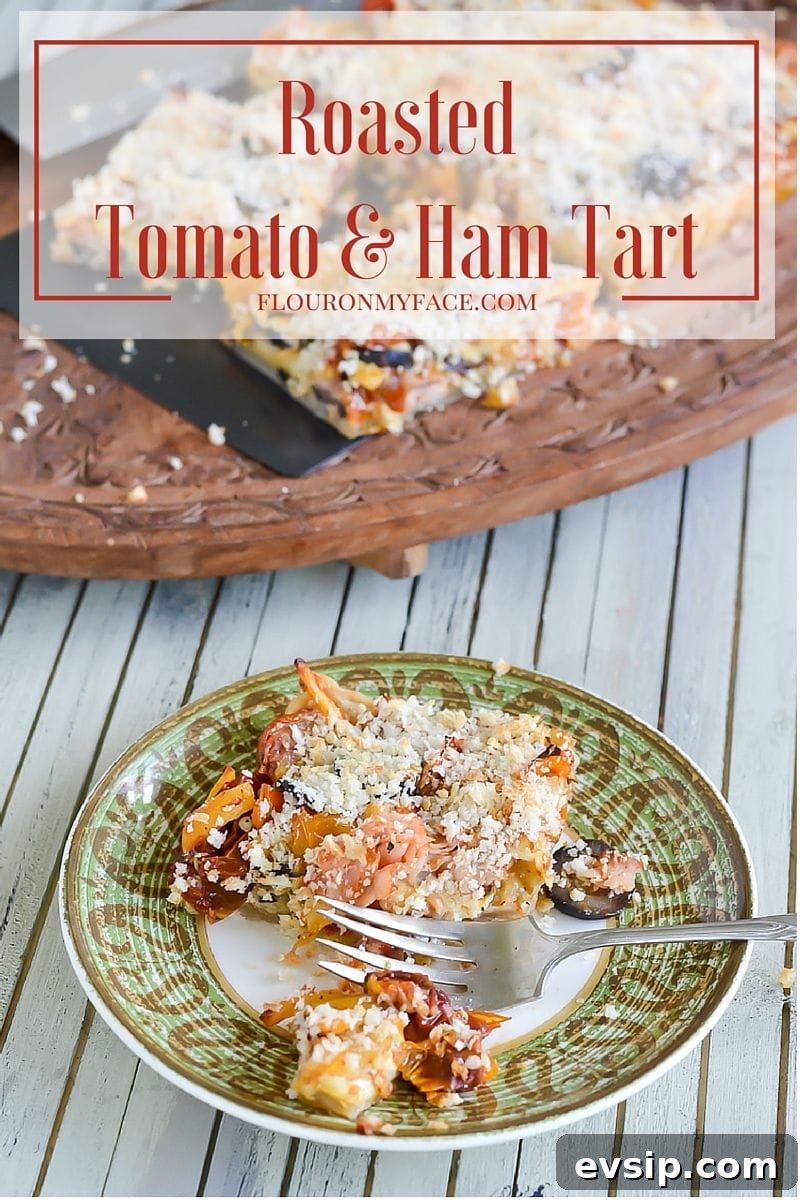 Roasted Tomato and Ham Tart recipe Roasted Tomato and Ham Tart recipe made with heirloom cherry tomatoes