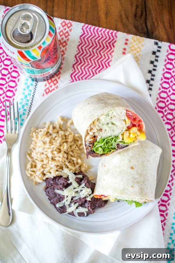 Ranch Chicken Avocado Bacon Burritos - a delicious 20 minute dinner recipe loaded with veggies!