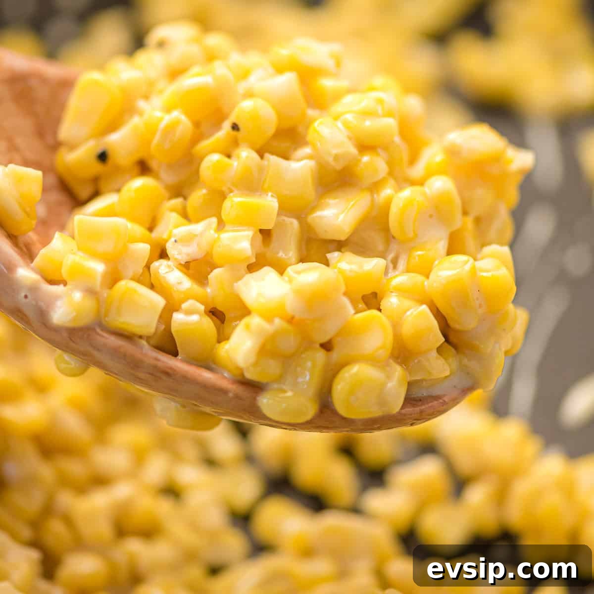 Skillet Corn with Honey Butter Glaze 7 honey butter corn on a spoon