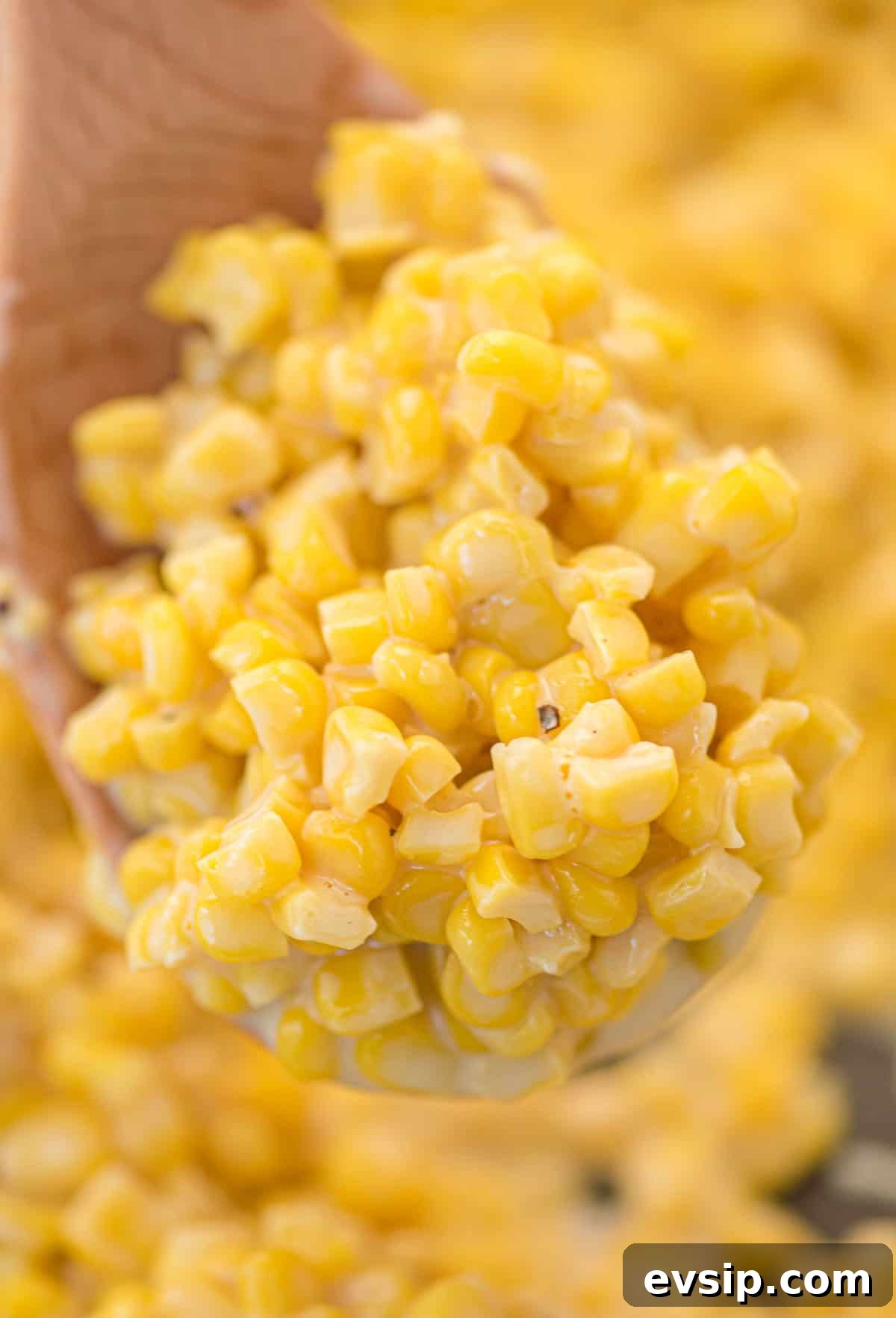 Skillet Corn with Honey Butter Glaze 8 honey butter corn on a spoon