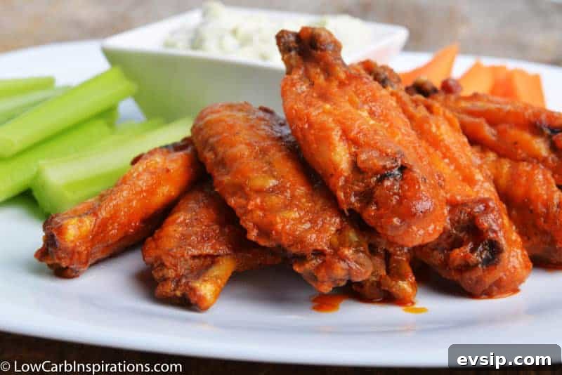 Low-Carb Crispy Buffalo Wings Recipe for Perfect Oven or Air Fryer Crispy Wings 6 Low Carb Crispy Buffalo Wings Recipe