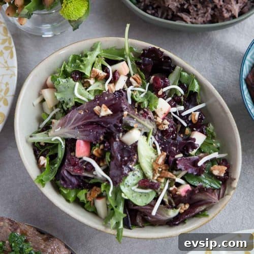green salad in a cream bowl