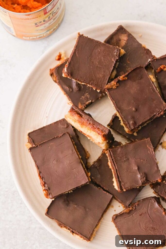 Copycat Reese's peanut butter pumpkin cups on a plate