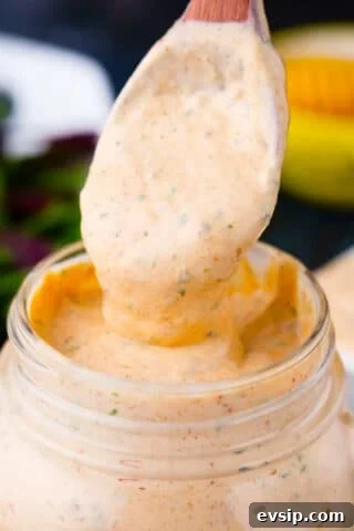 A spoonful of creamy chipotle sauce.
