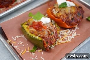 Smoked chorizo stuffed peppers ready 4