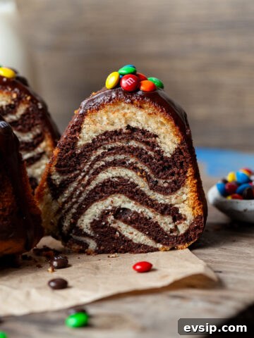 zebracake slice