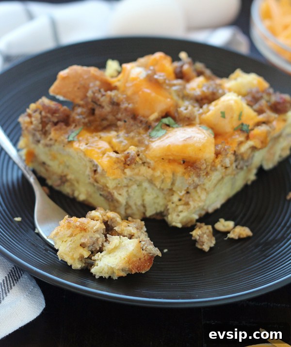 Slow Cooker Classic Breakfast Sausage Strata