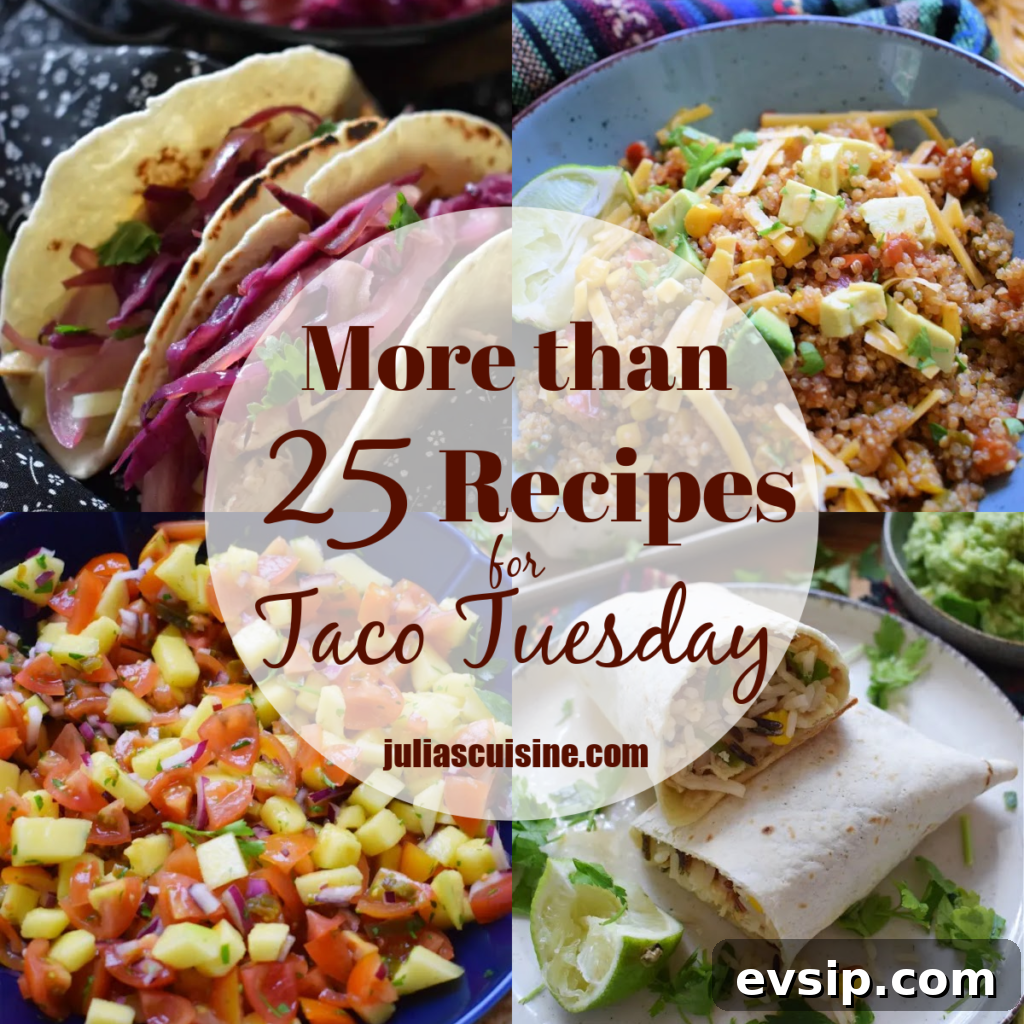 Collage of recipes for Taco Tuesday.