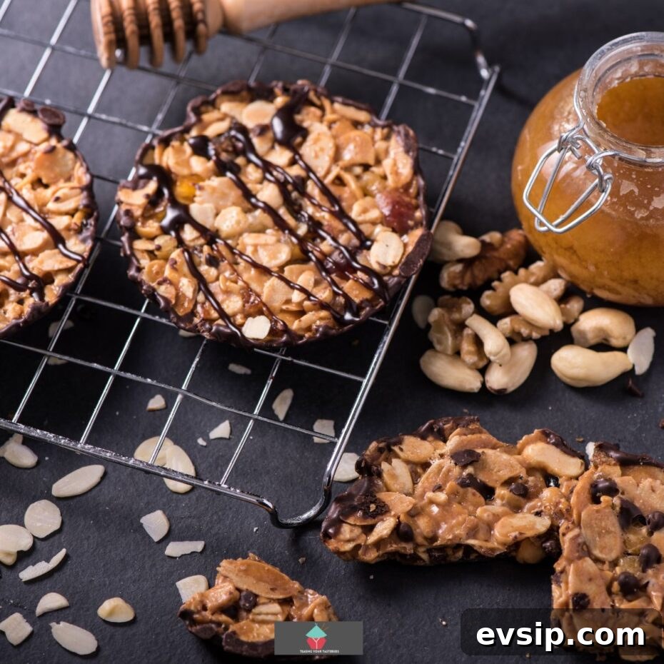 Crisp Florentine Cookies with Chocolate Drizzle Recipe 4 Florentine Cookies are a wonderful cookie type treat, with delicious nuts & fruit and coated on one side with white or dark or milk chocolate. Easy recipe!