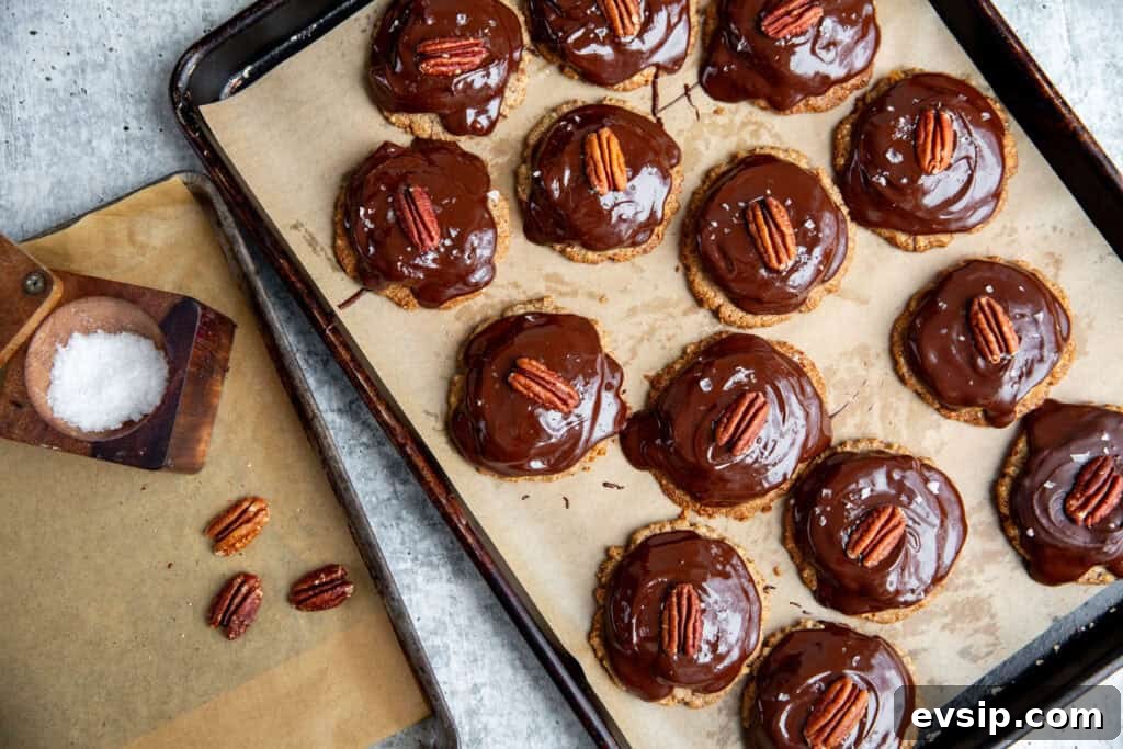 vegan chocolate turtles waiting to go into the fridge