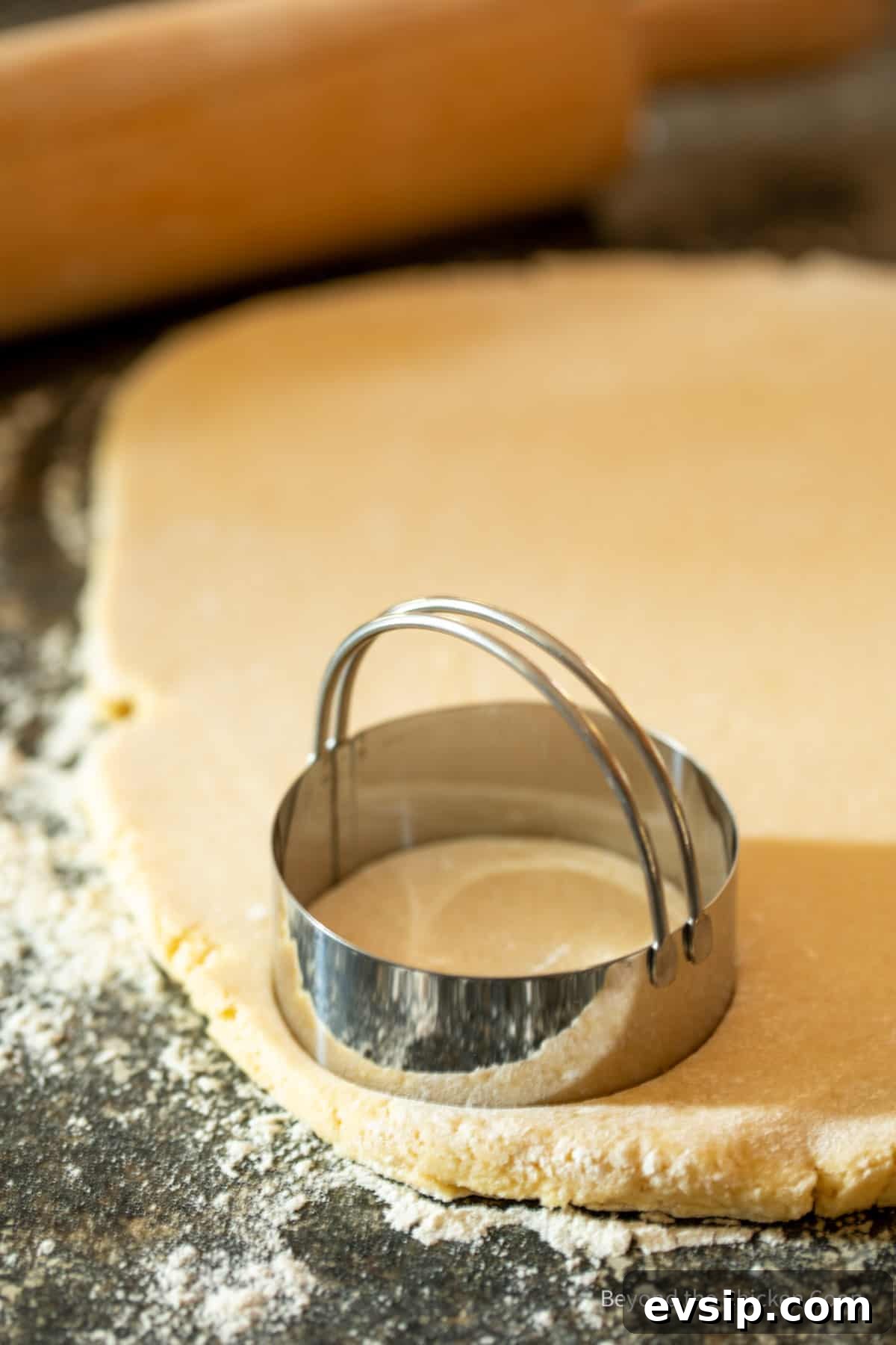 Lofthouse Cookie Recipe: Soft Frosted Sugar Cookies Guide 6 Rolled sugar cookie dough with a round cookie cutter.