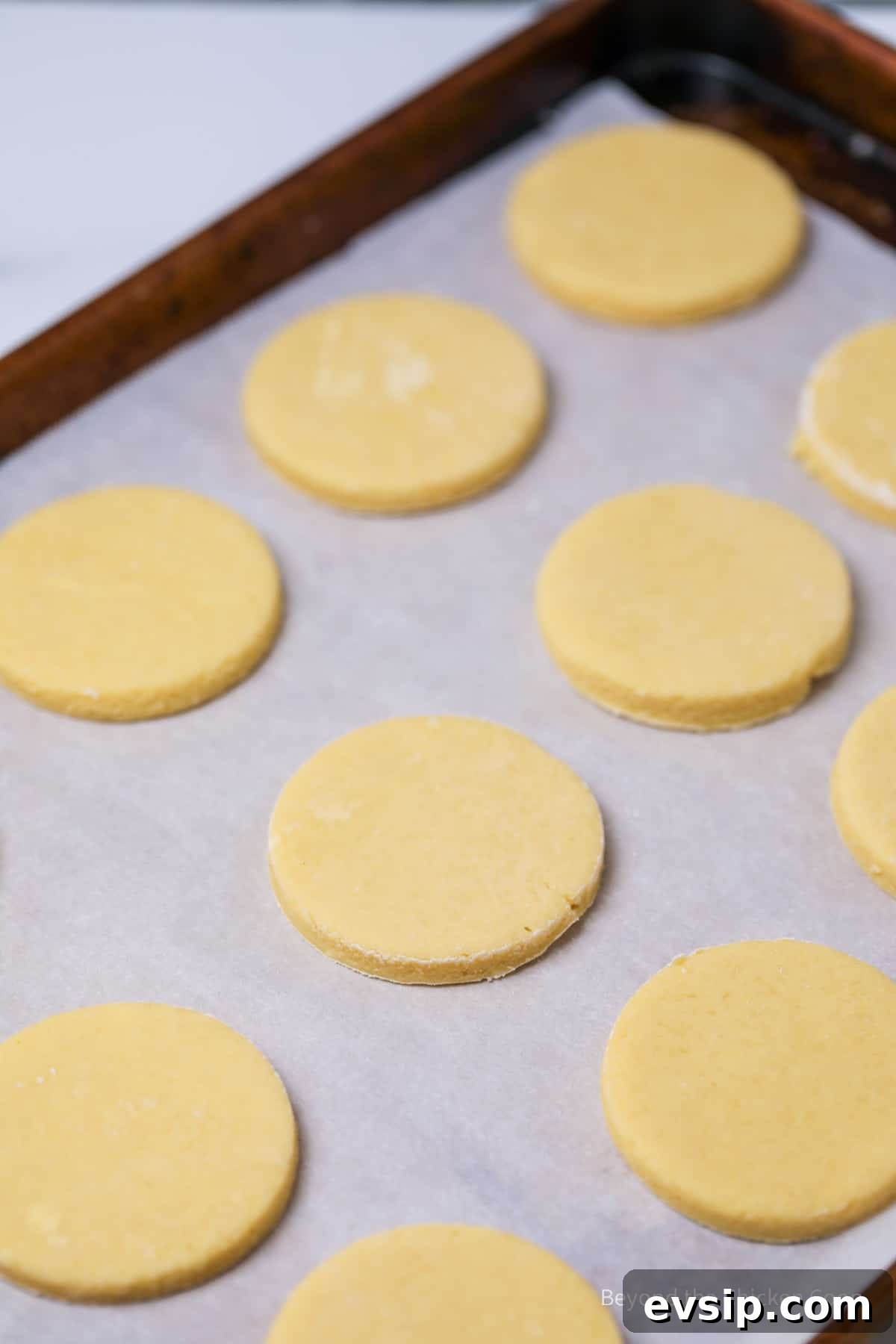 Lofthouse Cookie Recipe: Soft Frosted Sugar Cookies Guide 7 Cookie dough on a baking sheet.