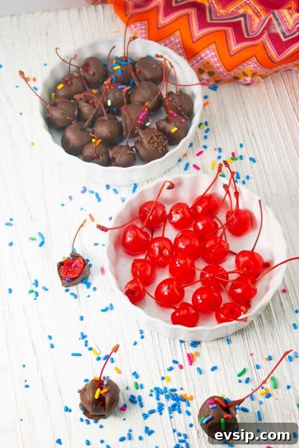 Chocolate-Covered Boozy Cherries Recipe (Video) 6 chocolate covered cherries