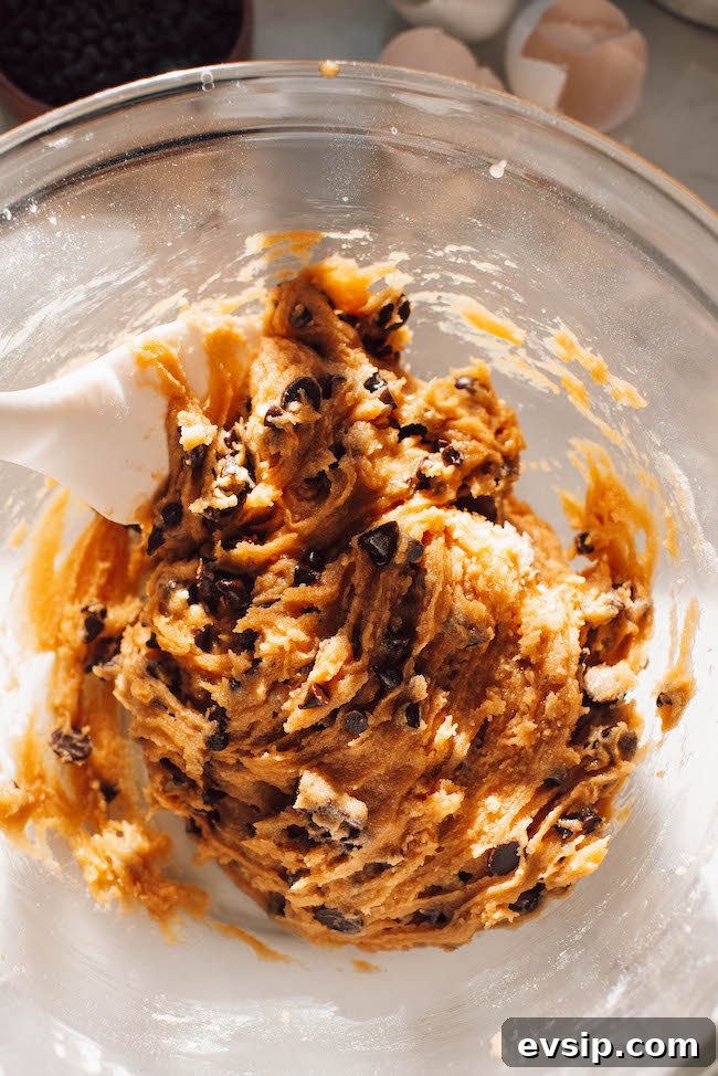 Chewy Peanut Butter Chocolate Chip Cookie Recipe 8 Stack of cookies
