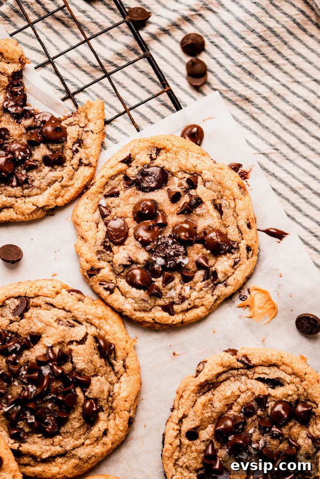 Chewy Peanut Butter Chocolate Chip Cookie Recipe 9 Finished cookies