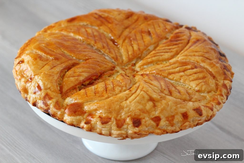 Galette des Rois: Traditional French King Cake Recipe & History 11 almond cake on cake stand