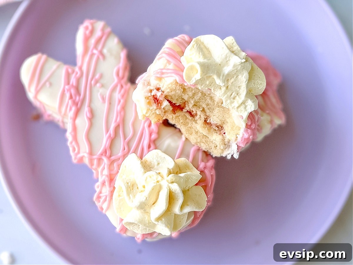 Bunny cake with bite