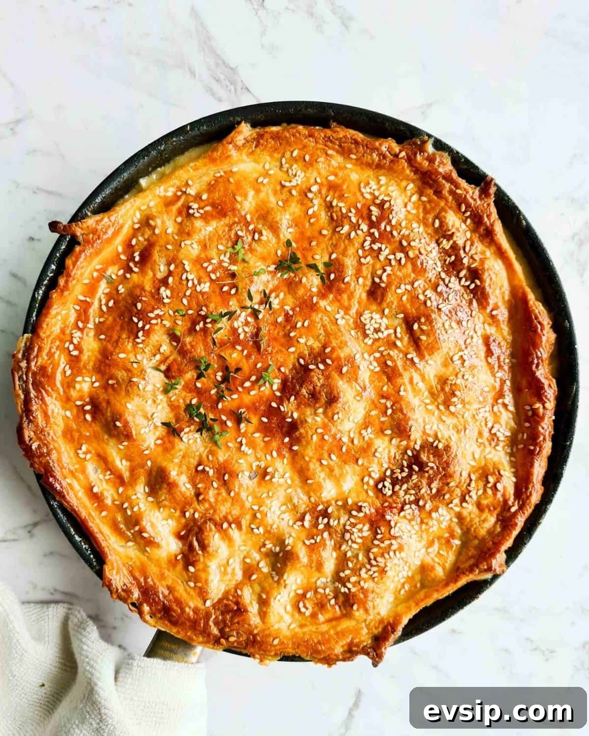 freshly baked pie straight out of the oven