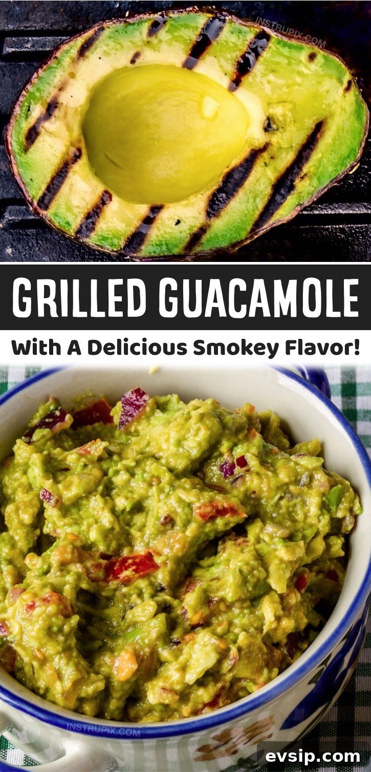 Grilled Avocado Guacamole Recipe for Smoky Flavor 6 Looking for fiesta party dip recipes? This grilled guacamole is absolutely incredible! It’s an excellent party appetizer or compliment to burritos, tacos and more. Now, don’t go throwing your guacamole on the grill, just the ingredients that go inside of it. I’m talking about your avocados, onion, tomato, jalapeños and anything else you want to fire up in there. You can serve this as a dip with tortilla chips, serve it in tacos, spread it on toast, or it can easily compliment any low carb meal.