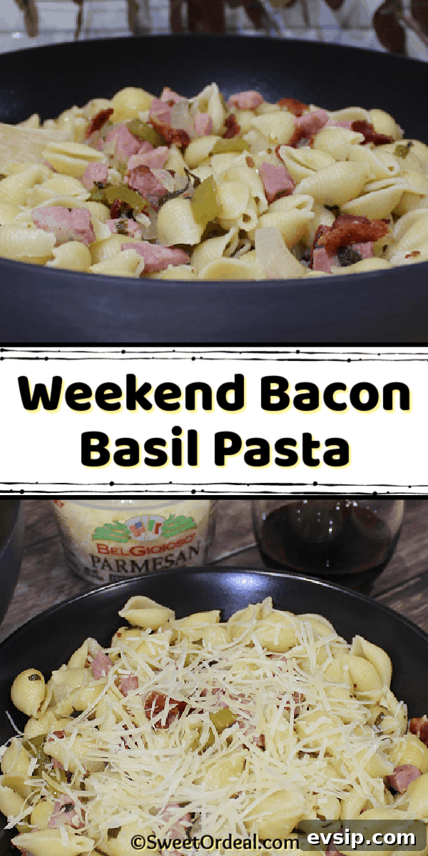 Weekend Bacon Basil Pasta