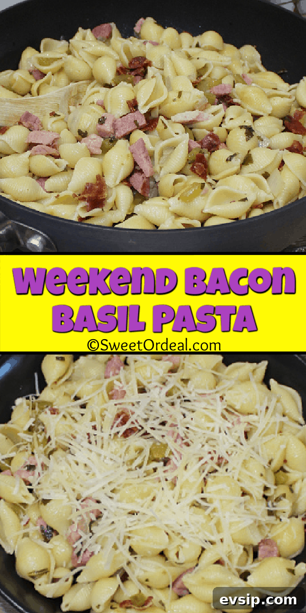 Weekend Bacon Basil Pasta