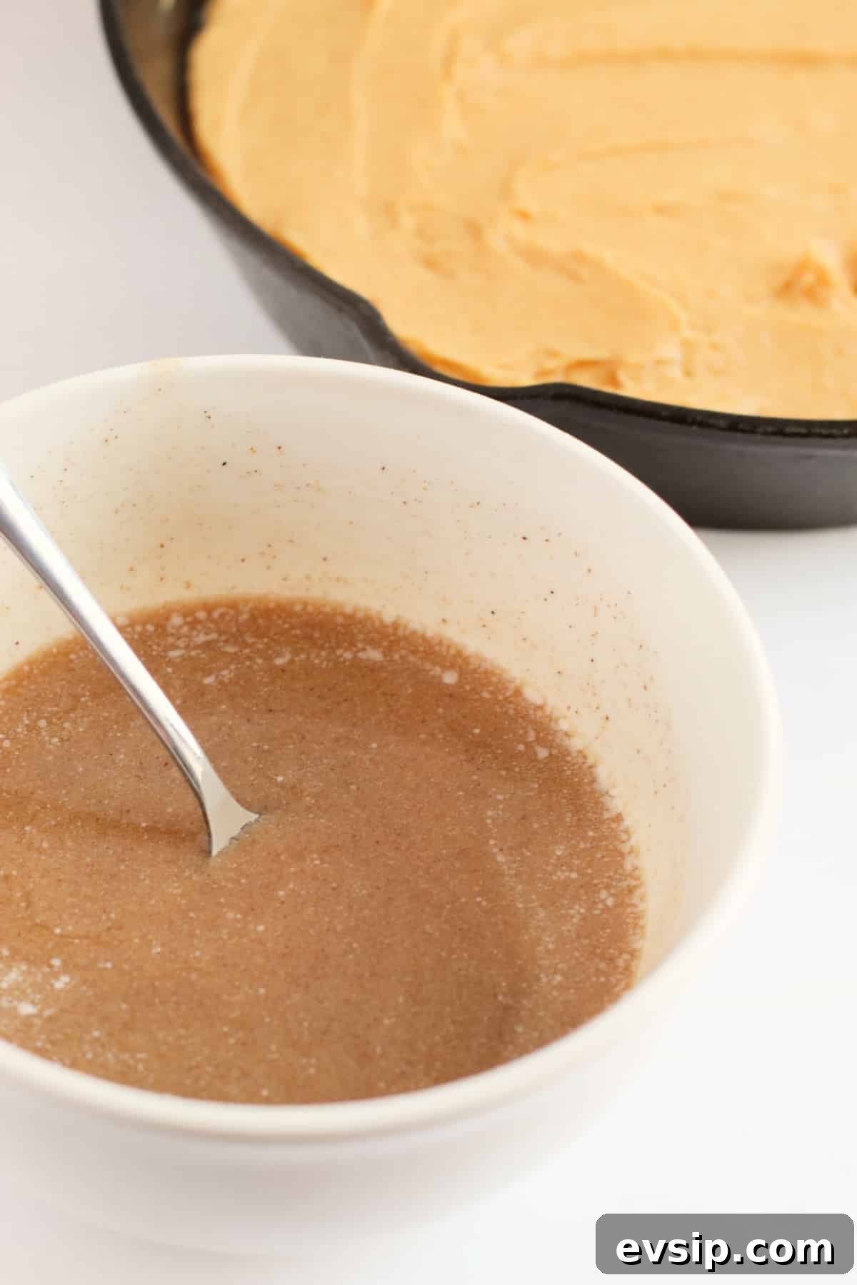 Moist Pumpkin Cake Without Gluten: Fall Dessert Recipe 8 prepare butter spice topping