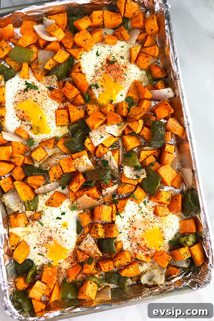 One-Pan Sweet Potato Hash with Crispy Veggies and Eggs 4 Sweet Potato Breakfast Hash