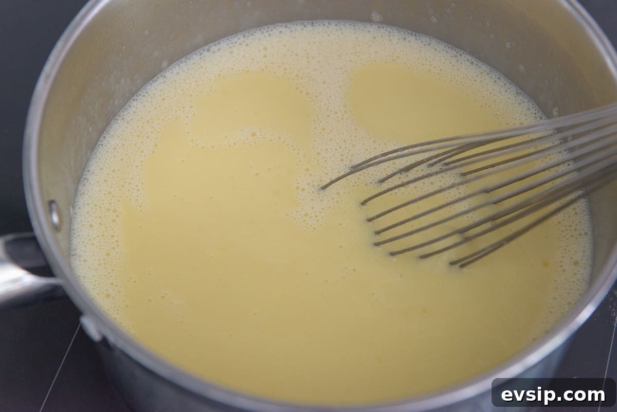 Classic Coconut Cream Pie Recipe: Silky, Homemade Dessert 7 The coconut cream pie filling ingredients whisked together