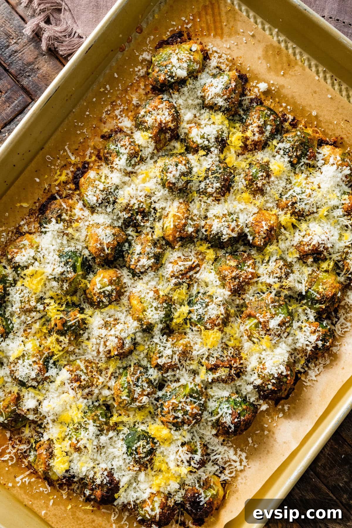 How to make Parmesan Brussels Sprouts Recipe step-by-step with photos: add more cheese and bake again.