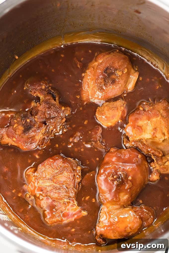 chicken thighs cooked in the instant pot