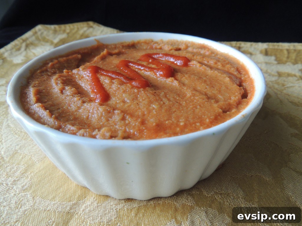 Spicy Sriracha Hummus Recipe -- A healthy dip with a kick! No tahini or added oils required! #vegan #glutenfree