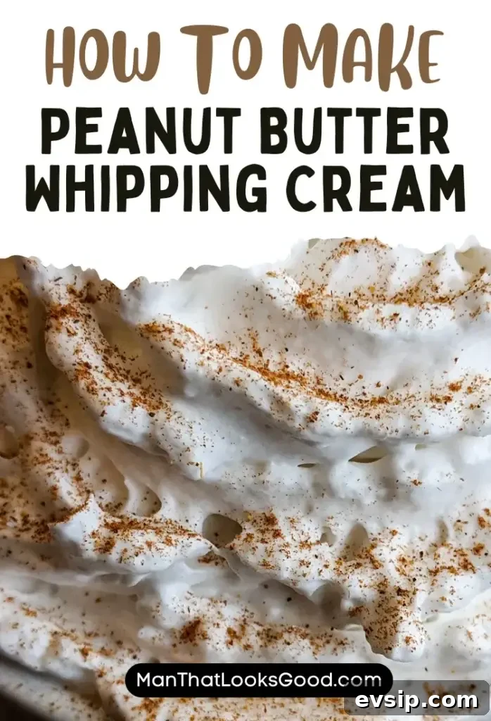 Peanut Butter Whipped Cream for Desserts 5 Peanut Butter Whipping Cream