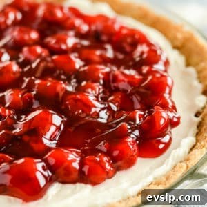 cherry cheesecake no bake pie