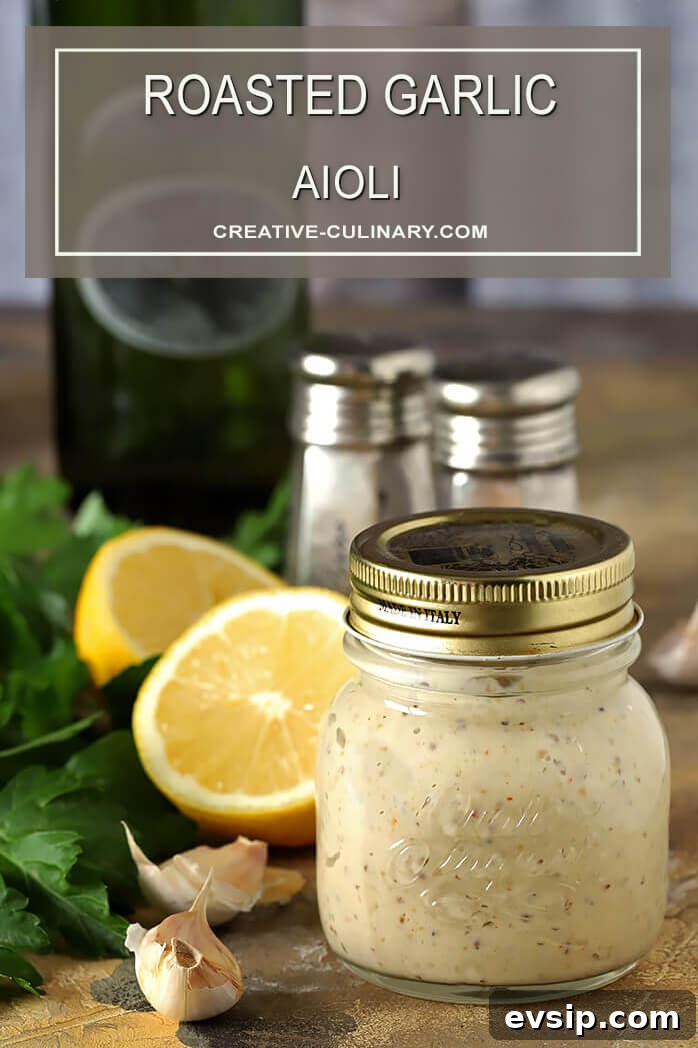 Jar of Roasted Garlic Aioli