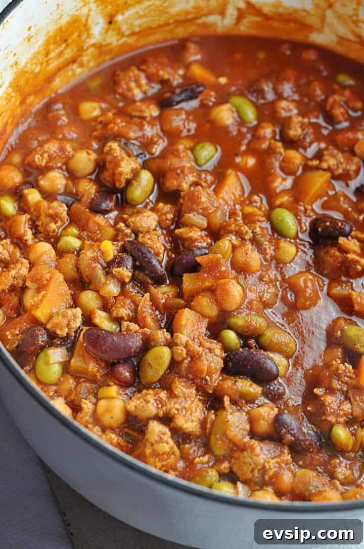 Making Panera Chili with turkey and beans