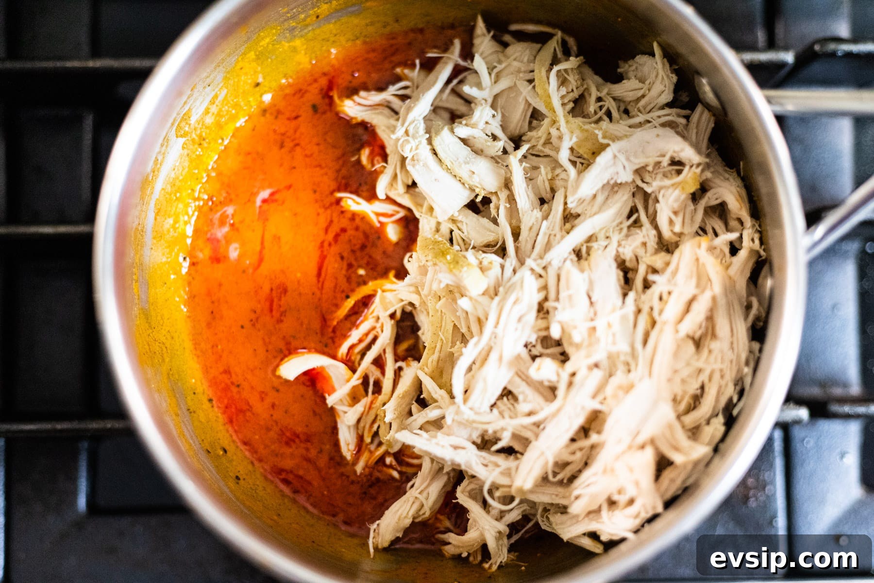 Buffalo Chicken Nachos Recipe for Crispy, Spicy Game Day Nachos 5 Shredded Buffalo chicken